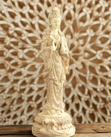 Kuan Yin Statue Holding a Vase, 12.25 Inches Tall