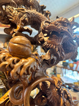 Intertwined Dragons (a hand carved masterpiece)