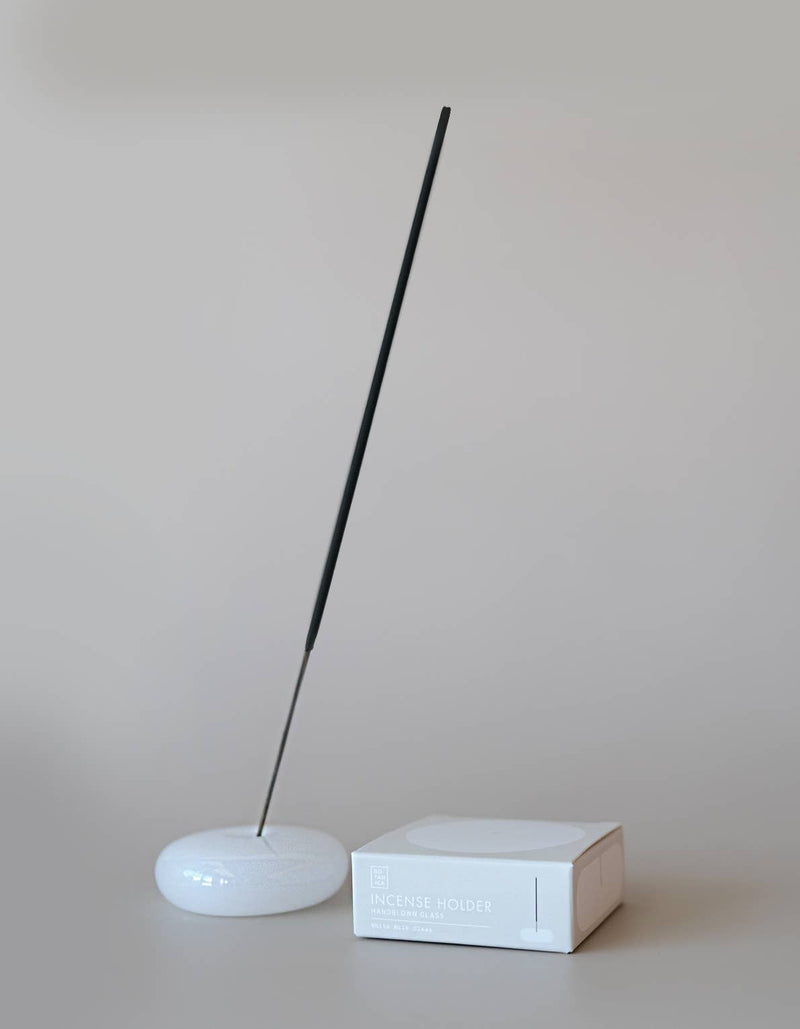 Bubble Incense Holder |White Milk Glass