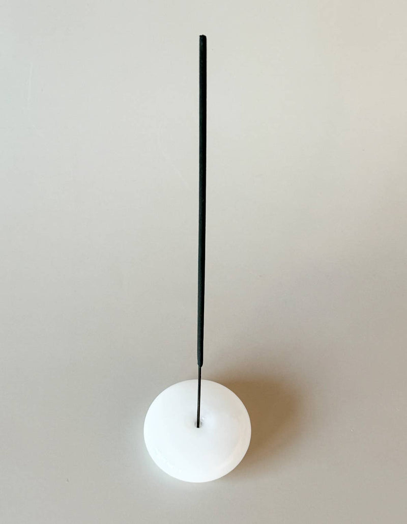 Bubble Incense Holder |White Milk Glass