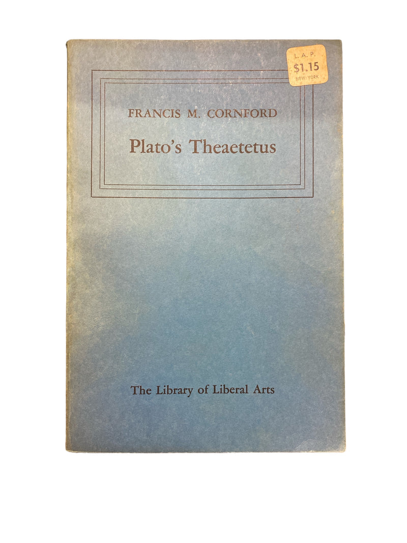 Plato's Theaetetus - Francis Cornford
