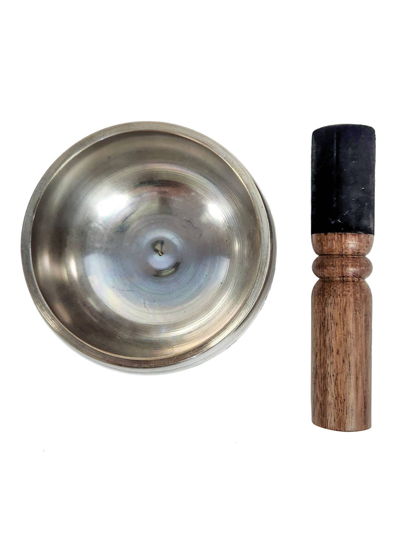 Om Mantra Silver Singing Bowl