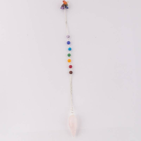 Rose Quartz Chakra Pendulum