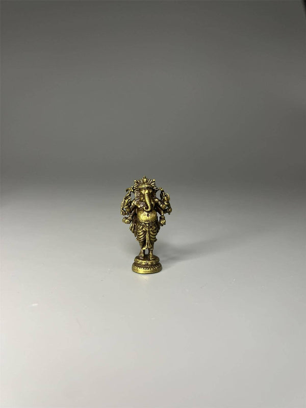 Standing Ganesh - Miniature Brass Figurine