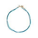 White Heart Glass Bead Teal: Medium