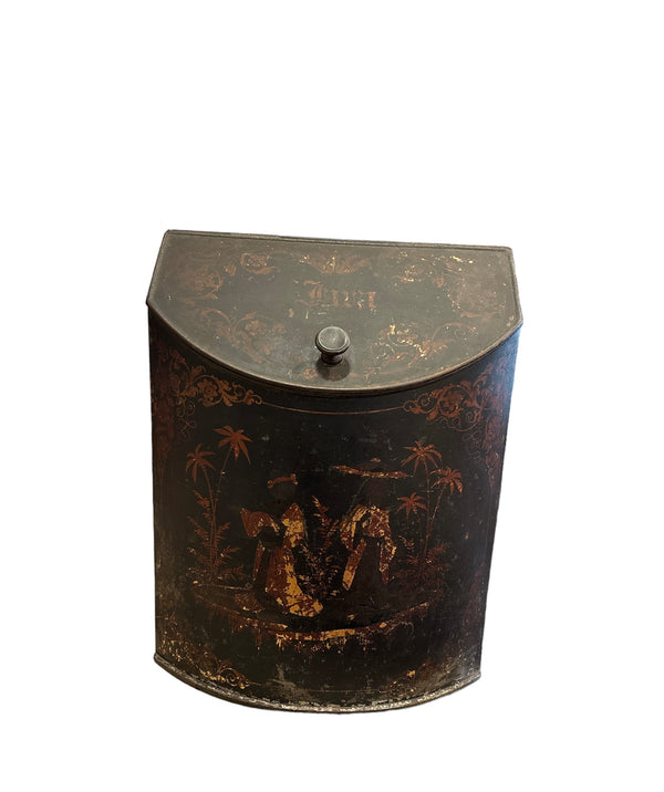 Large Chinoiserie Coffee Tin (Bin)