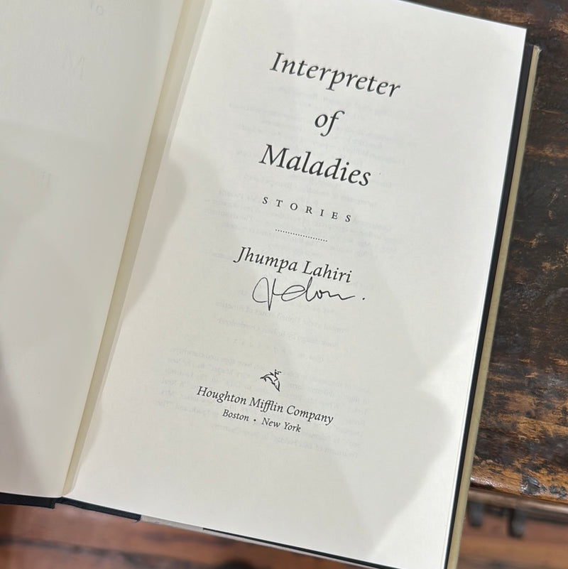 interpreter of maladies - Jhumpa Lahiri - First Edition - First Print - Signed
