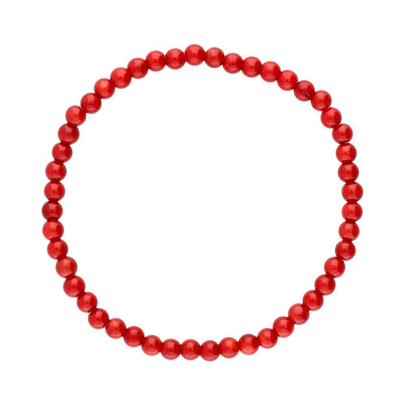 Gemstone Beaded Bracelet - Coral