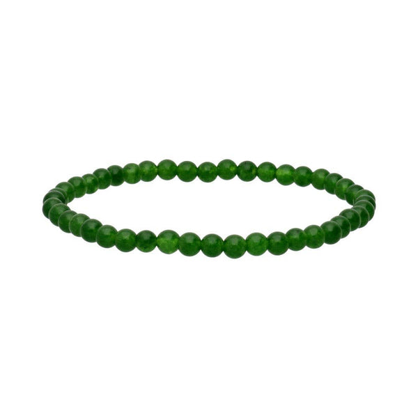 Gemstone Beaded Bracelet - Nephrite Jade 4mm