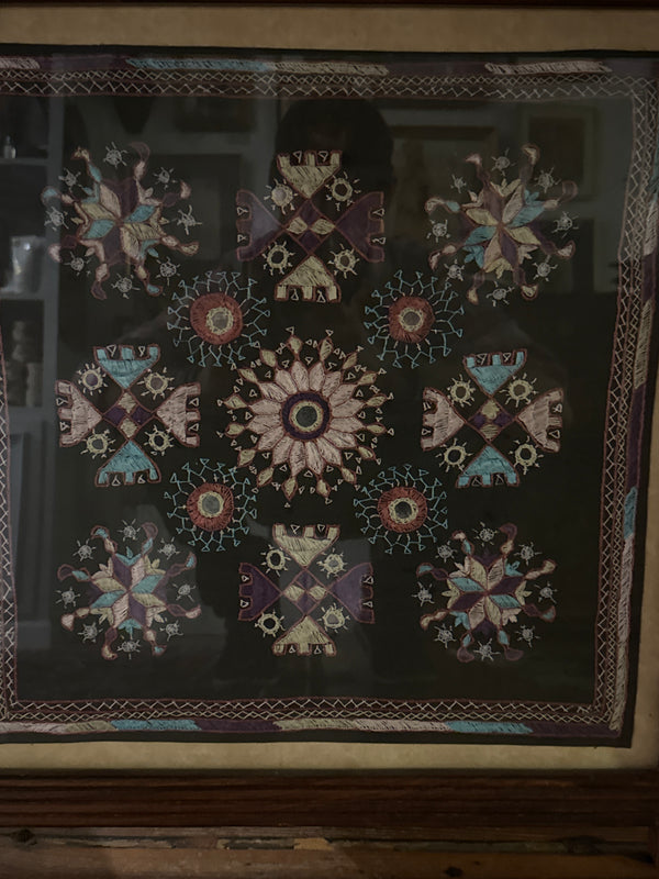 Framed Antique Indian Textile