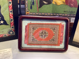 Persian Rug - Tiny - Framed - Antique Promotional Flannel