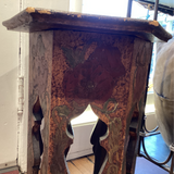 Antique Arts & Crafts Pyrography Side Table