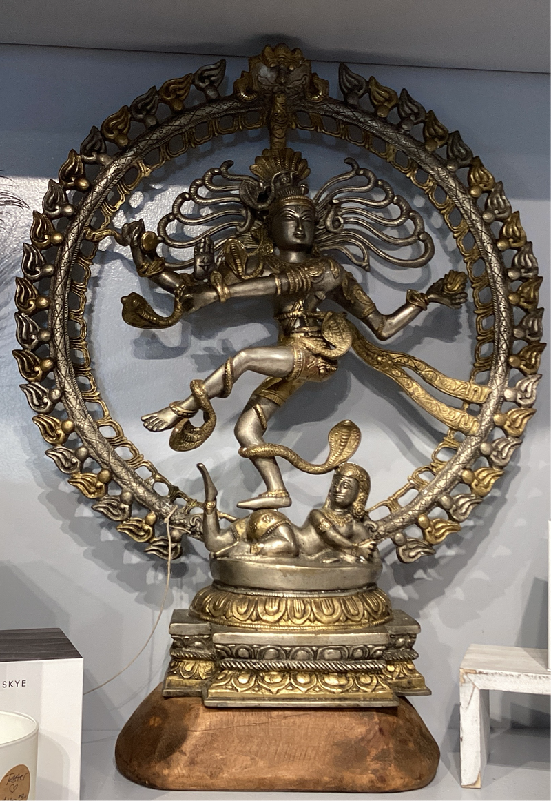 Nataraja - Dancing Lord Shiva - White Brass