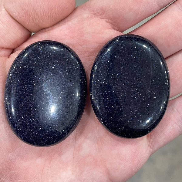 Blue Goldstone Worry Stone