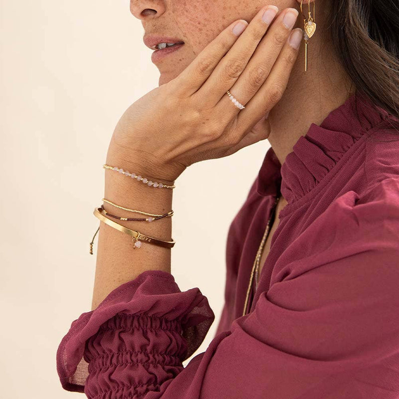 Pure Joy Rose Quartz Bangle