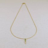 Spear Necklace: Emerald CZ