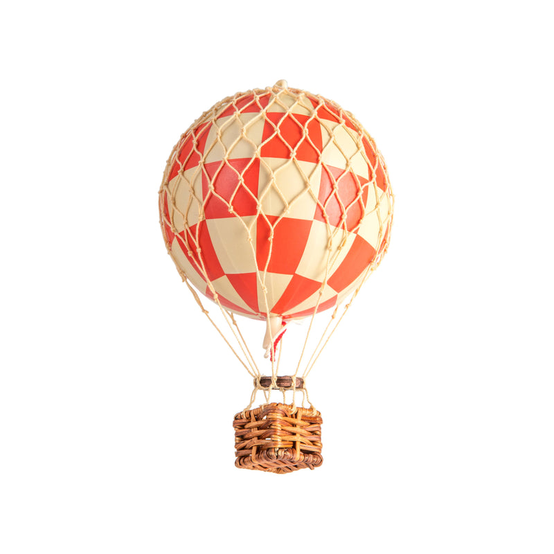 Hot Air Balloons - Small, Red Check