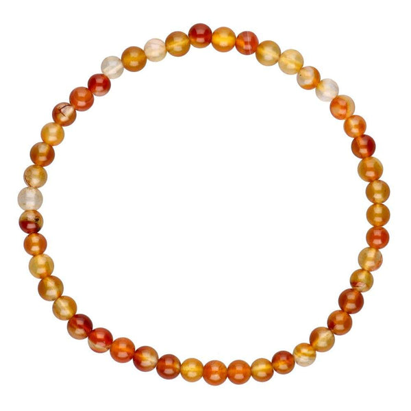 Gemstone Beaded Bracelet - Carnelian