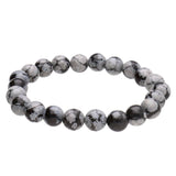 Snowflake Obsidian Bracelet - 8mm