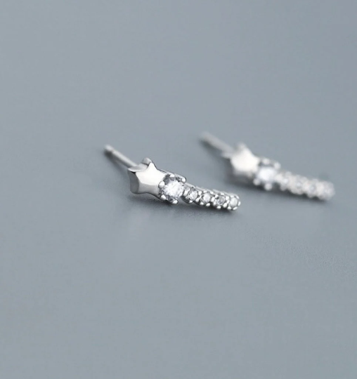 Meteor Studs Silver