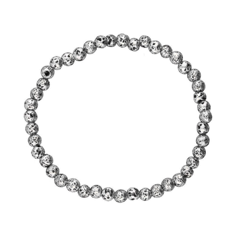 Lava Bracelet 4mm Silver