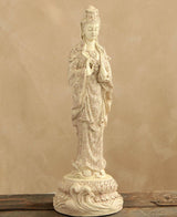 Kuan Yin Statue Holding a Vase, 12.25 Inches Tall