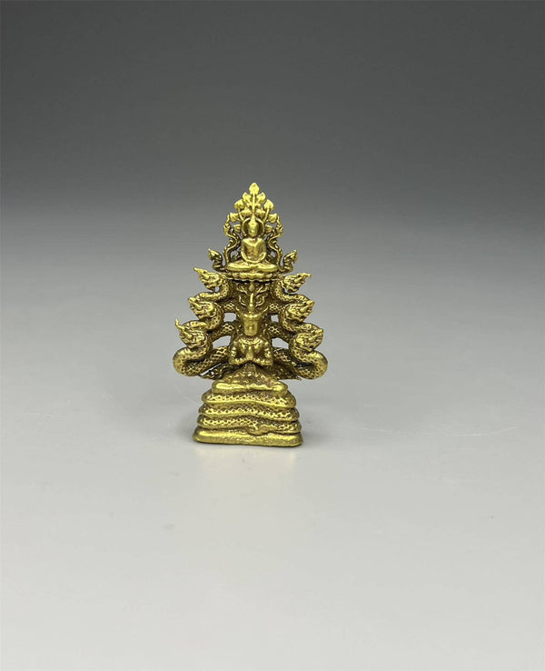 Naga Buddha - Miniature Brass Figurine