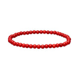 Gemstone Beaded Bracelet - Coral