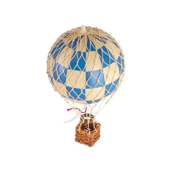 Hot Air Balloon - Check Bleu, Small