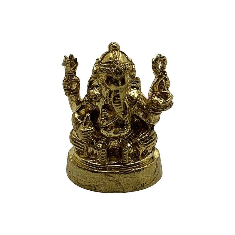 Sitting Ganesh - Miniature Brass Figurine