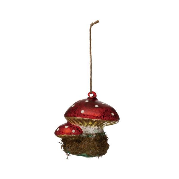 Hand-Painted Mushroom Ornament