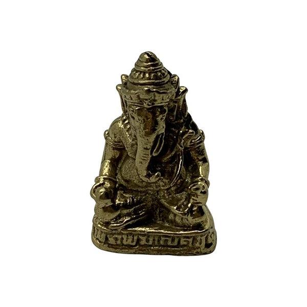 Sitting Ganesh - Miniature Brass Figurine